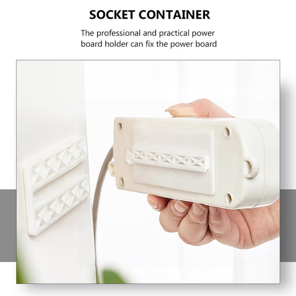 FUTUREORYY 6 Pairs Wall-Mounted Cable Patch Panel Holders White Abs for Home Organization Cable Management 10X4X0.5CM