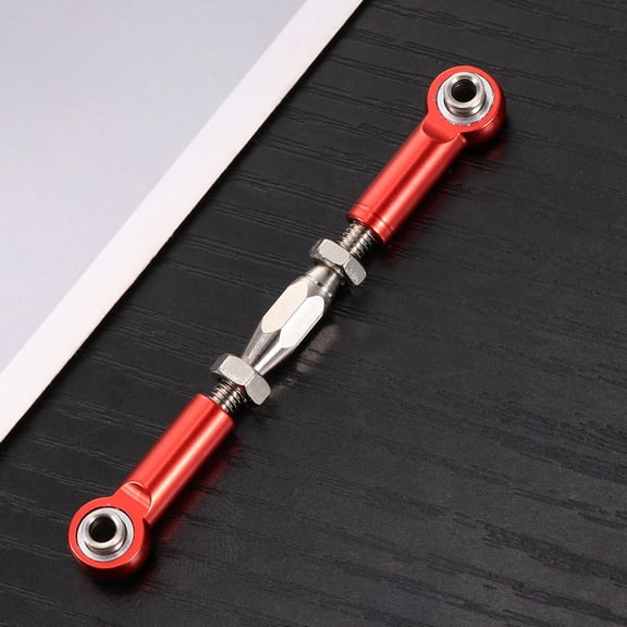 FUTUREORYY 6Pcs Adjustable Rod Linkage for Rc Truck in Red Aluminum with Easy Installation Feature