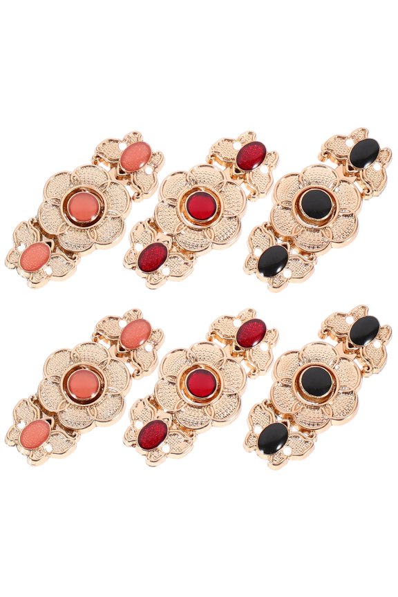 6Pcs Cloak Cape Fastener in Light Gold Pink for Stylish and Functional Use