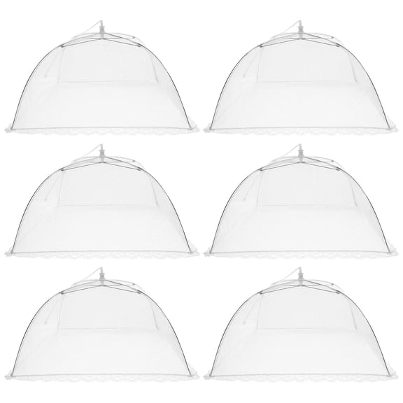 FUTUREORYY 6Pcs Foldable Kitchen Meal Umbrella Cover Mesh Dome Tent for Indoor Outdoor Eating