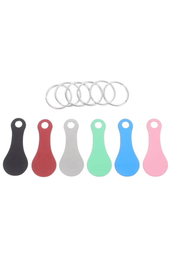 6PCS Quarter Keychain Trolley Tokens Stainless Steel Assorted Chain Decor for Grocery Shopping
