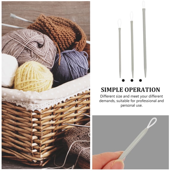 FUTUREORYY 6-Pack Plastic Yarn Threaders for Knitting Wool Crafts, Lightweight Threading Tools for Home Use