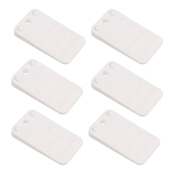 FUTUREORYY 6Pcs Round White Plastic Sofa Riser Furniture Feet Mats for Height Adjustment 1.97X1.18X0.28in