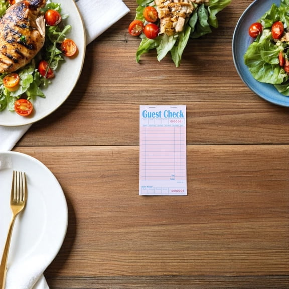 FUTUREORYY 6-Pack Check Books for Restaurants, Food Order Ticket Pads with Clear, Readable Paper