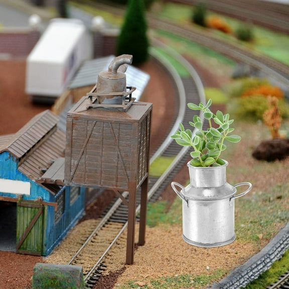 FUTUREORYY 6Pcs Small Galvanized Buckets Iron Rustic Elegance for Home Decor and Gardening