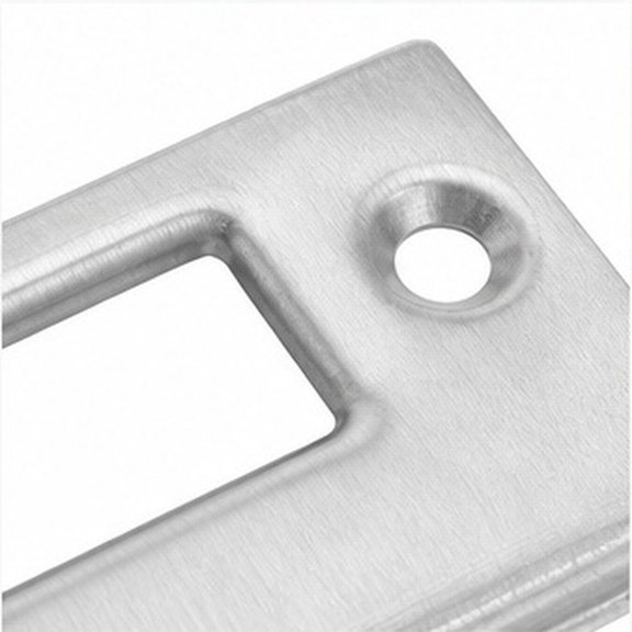 FUTUREORYY Plated Silver Stainless Steel Latch Protector, Reinforced Guide, Interior Doors, 6Pcs