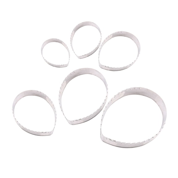 FUTUREORYY 6Pcs Stainless Steel Rose Leaves Cutters Set for DIY Cake Decoration and Baking