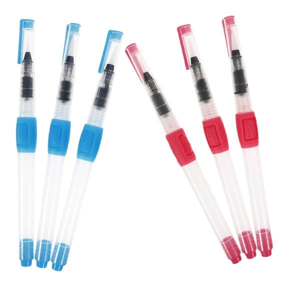 FUTUREORYY 6Pcs Water Brush Pens Assorted Color Soft Flexible Brush Tips for Watercolor and Lettering
