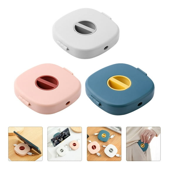 FUTUREORYY Rotatable Data Cable Organizer Box ABS Blue 6pcs