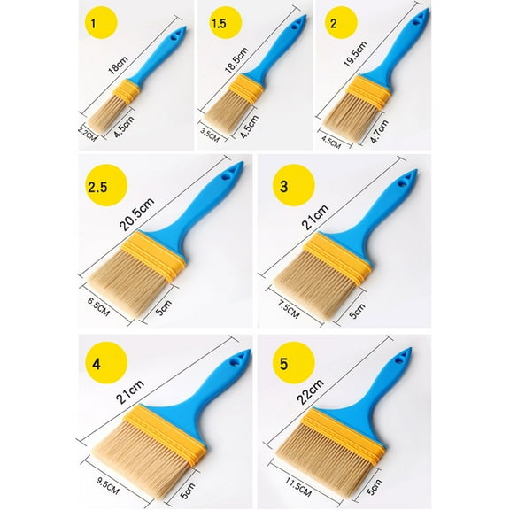 FUTUREORYY 7Pcs Oil Paint Brushes Professional for Artists Multi Purpose Wall and Furniture