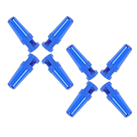 FUTUREORYY 8Pcs Blue Metal Valve Caps for Bike and Car Tires Aluminum Alloy Durable Replacement