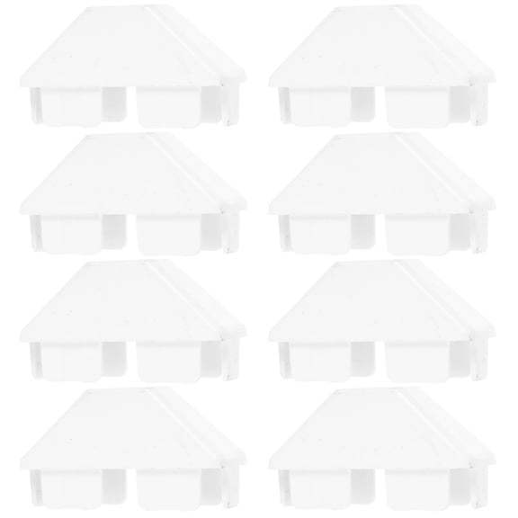 FUTUREORYY 8pcs Plastic Fence Post Cap Flat Fence Toppers for Outdoor Use