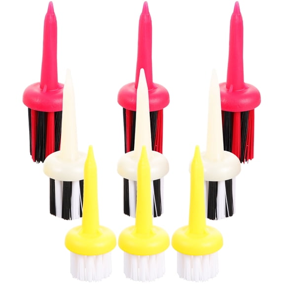 FUTUREORYY 9Pcs Golf Scrub Brush with PP and Stainless Steel Wire for Golf Course Use