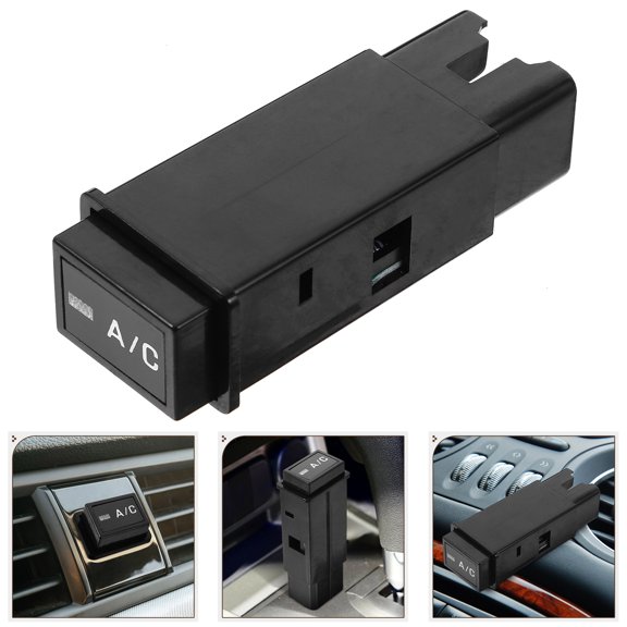 FUTUREORYY AC Switch Button Reliable AC Switch for Car Black Plastic Sleek Design 1Pack