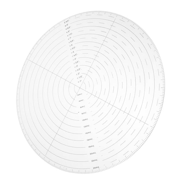 FUTUREORYY Acrylic Circle Quilting Template Ruler with Clear Markings for Sewing Drawing and Crafting