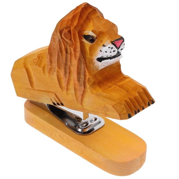 FUTUREORYY Adorable Animal Stapler Handmade Wooden Stapler For Cute Office Decor Compact Design For Easy Carrying
