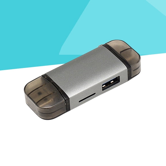 FUTUREORYY Aluminum Alloy Rectangular Card Reader 1Pack With Type C Adapter For Camera File Management
