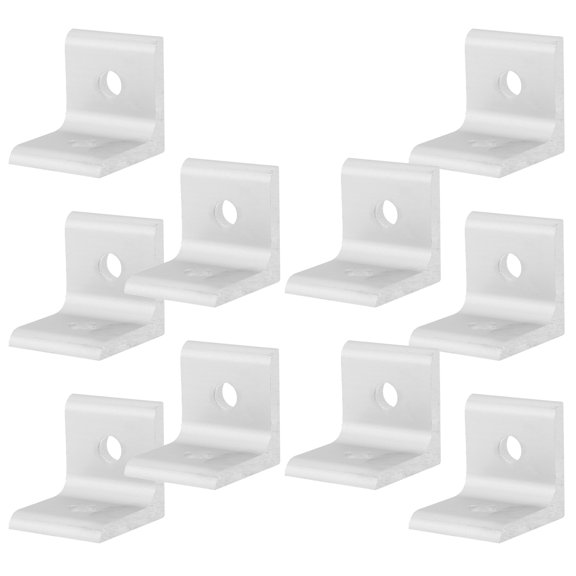 FUTUREORYY Aluminum Corner Support Bracket Brace 2 Hole L Shaped 10 Sets
