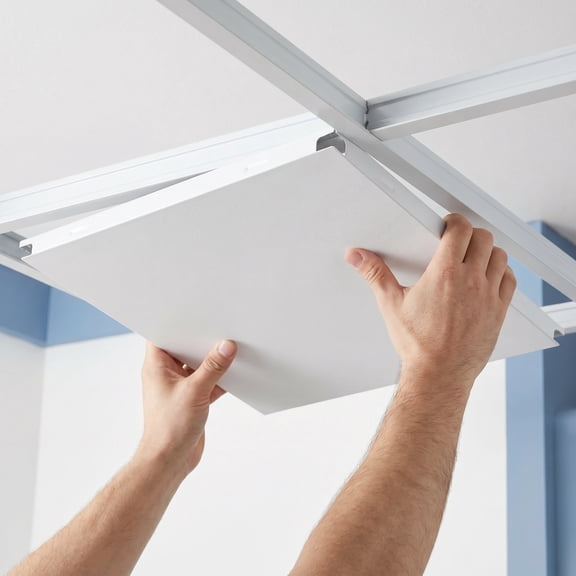 FUTUREORYY Matte White Aluminum Ceiling Tiles with for Kitchen and Bathroom Wall Cladding Panels