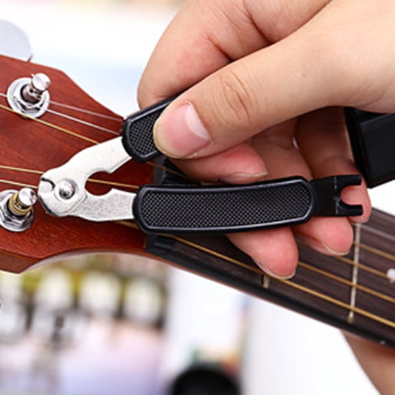 FUTUREORYY Black Aluminum Guitar String Winder and Pin Remover Tool for Guitar Bass Mandolin Ukulele
