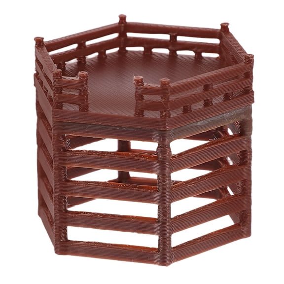 FUTUREORYY Brown Fish Stand with Staircase Design, Aquarium Platform for Decorative Landscape and Aquatic Display