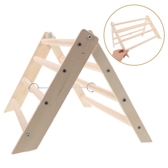 FUTUREORYY Wooden Chicken Perch Stand Cage Beige for - Poultry Roosting Bar 1 Set