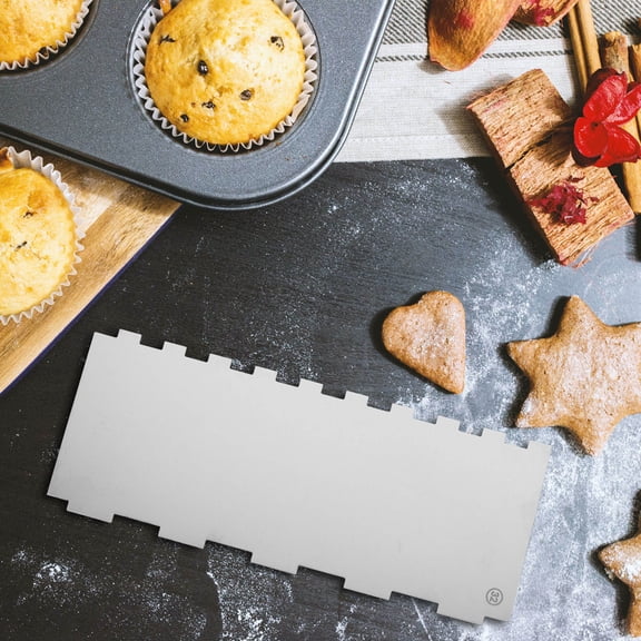 FUTUREORYY Cake Grinding Tool Stainless Steel Metal Cake Comb for Baking 1Pcs