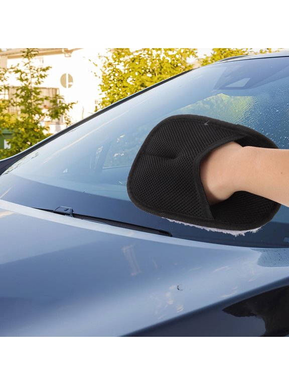 Versatile Multi Color Car Washing Mitt with Polishing Buffing Function and Durable Faux Lambswool Material