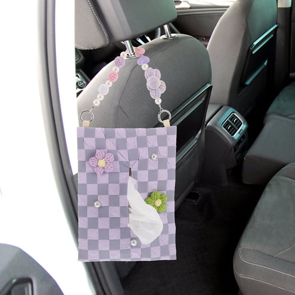 FUTUREORYY Car Tissue Holder with Innovative Design and Built-in Trash Bin for Neat and Organized Vehicle Storage