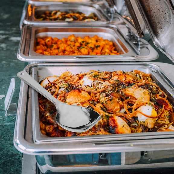 FUTUREORYY Catering Serving Spoons Stainless Steel Dinner Spoons 1Pack Silver Color