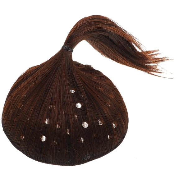 FUTUREORYY Compact Seamless Hair Pad Wig in Light Brown Adds Volume for Elegant Updo Hairstyles
