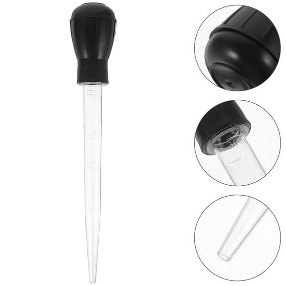 FUTUREORYY Cooking Baster for Grilled Meat and Roasts Black Plastic Flavor Injection Tool