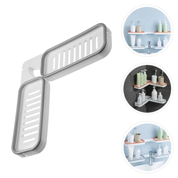 FUTUREORYY Rotatable Corner Countertop Organizer 1-Pack with 180° Rotation Seasoning Rack, PP Material