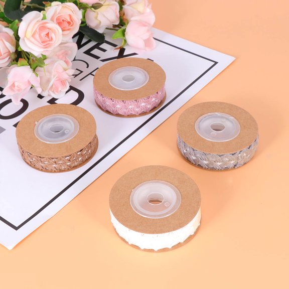 FUTUREORYY Cotton Adhesive Packaging Ribbon with Slant Weaving Pattern for DIY Wrapping and Scrapbooking