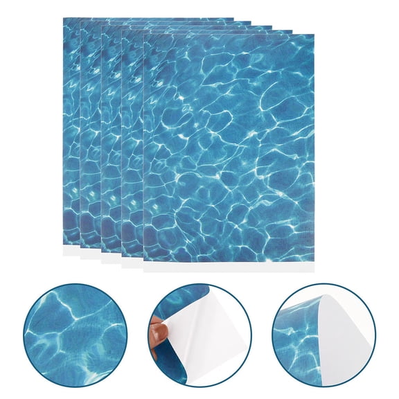 FUTUREORYY Creative Ocean Wave Pattern Wall Sticker for Smooth Flat Surfaces in Blue