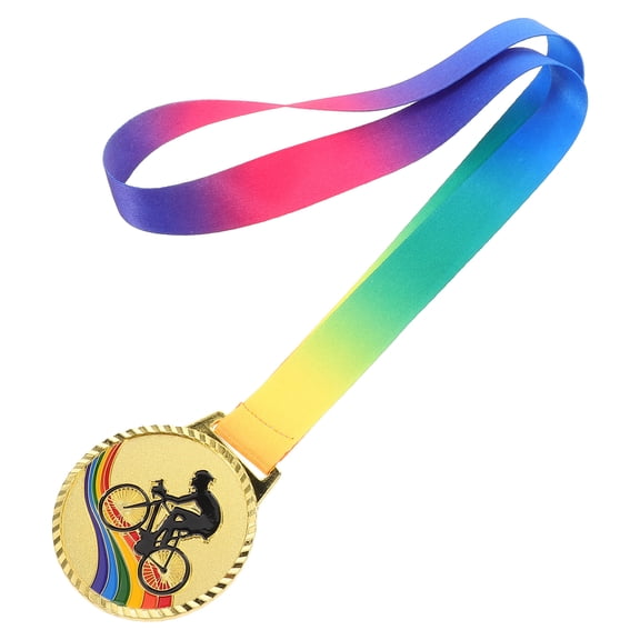 FUTUREORYY Cycling Excellence Plated Gold Medal Award Zinc Alloy Durable Trophy for Sports Celebration and Racing Achievements