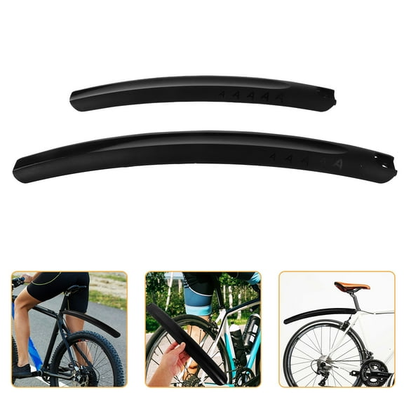 FUTUREORYY Cycling Mud Guard 1 Set Black Plastic Bicycle Rear Cover for Road Bike and Mountain Bike 34.7x4.8x2in