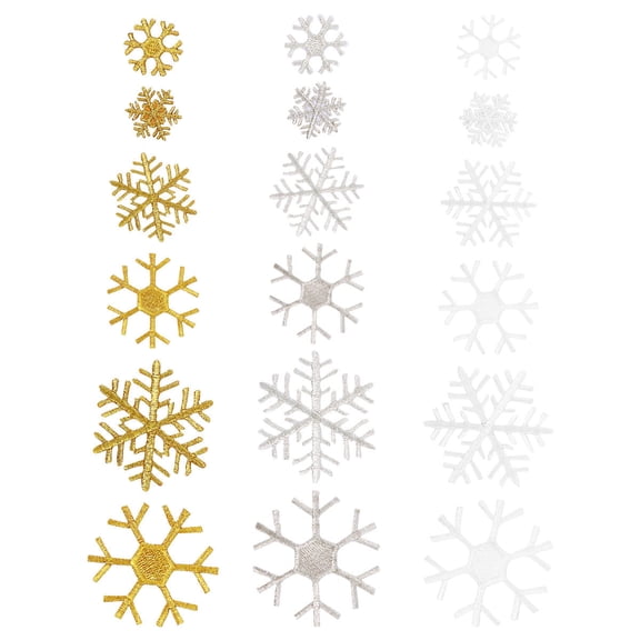 FUTUREORYY Winter Snowflake Appliques Assorted Colors Christmas Decorations 18Pcs