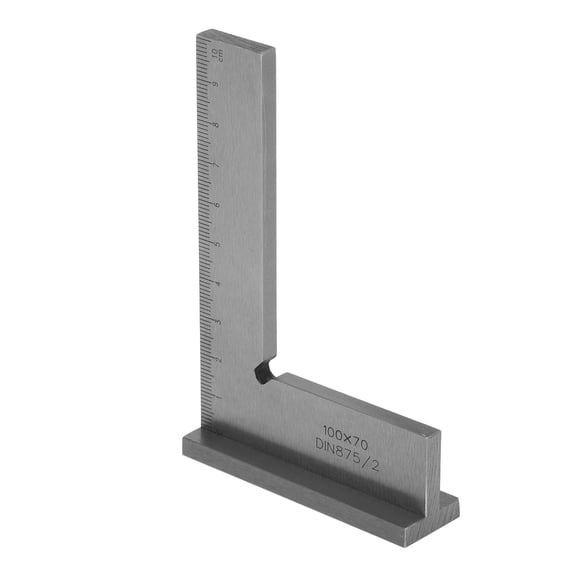 FUTUREORYY Heavy-Duty Steel Woodworking Square with Dual Measurement Scales for Construction, Carpentry, and Engineering Use