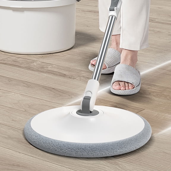 FUTUREORYY Easy Wring Mop For Home Cleaning With Gray Plastic Head 1Pcs