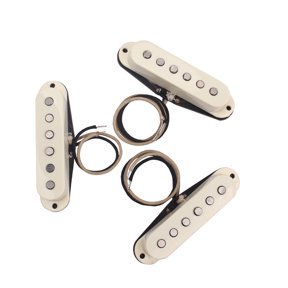 FUTUREORYY Electric Guitar Single Coil Pickup Set in White with Copper Wire for Enhanced Sound