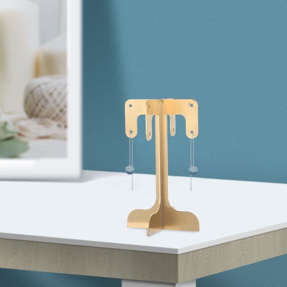 FUTUREORYY Elegant Iron Earring Organizer Stand with Multifunctional Hooks for Jewelry Storage and Display