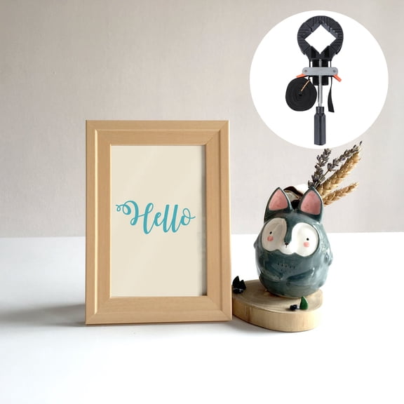 FUTUREORYY Fast Tightening Right Angle Clamp with Spindle for Photo Frame Bonding Black