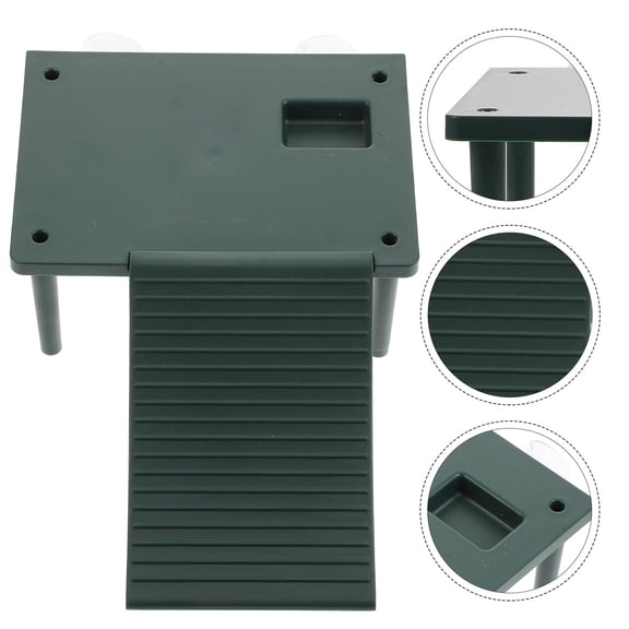 FUTUREORYY Floating Turtle Platform Green Plastic for Turtle Drying and Reptile Tank Decor