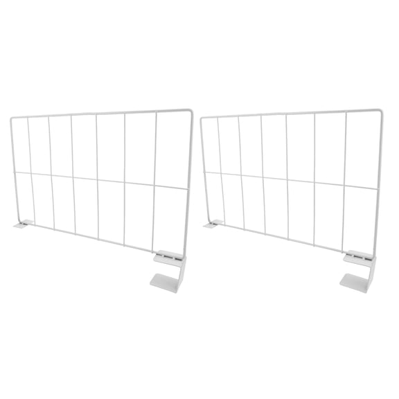 FUTUREORYY Garage Shelving 2Pcs Metal Grid Shelf Dividers for Warehouse Racks and Storage Systems 15.7X9.8X1.6in