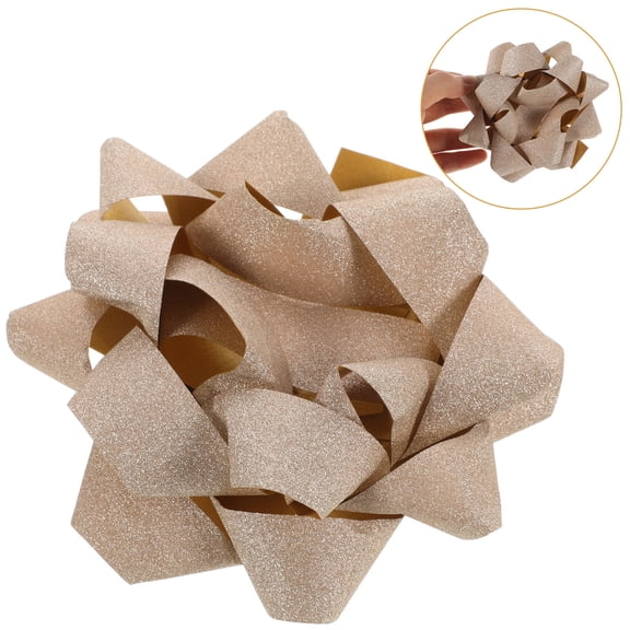 FUTUREORYY Golden Pull Ribbon Bow with Adhesive Backing Ideal for Window and Basket Decorations