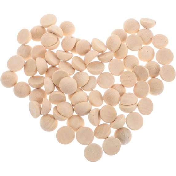 FUTUREORYY Half Wood Balls 100Pcs Color Hemu Wood For Jewelry Making