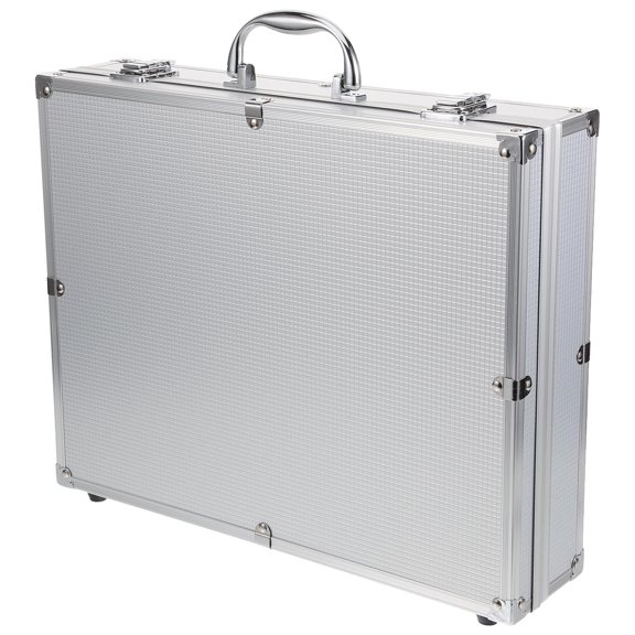 FUTUREORYY Hard Box Microphone Case White Protective Organizer for Storage with Handle and Shockproof Design