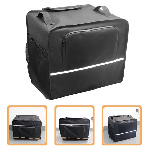 FUTUREORYY Heavy Duty Black Generator Cover Waterproof Protective Storage with Mesh Pockets
