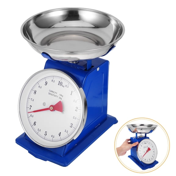 FUTUREORYY Manual Weighing Scale: 1 Set Vintage Design Blue Iron Kitchen Scale for Baking